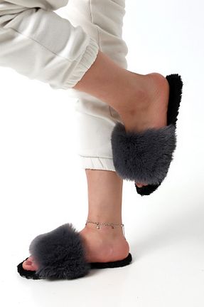 دمپائی خانگی قرمز زنانه مخملی olgun slipper - کد 893878198