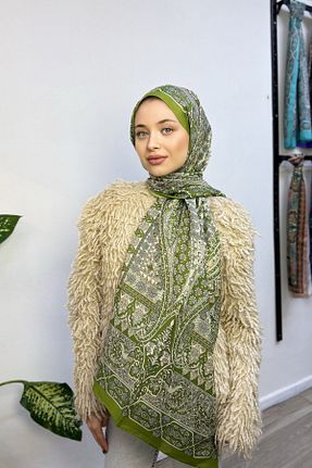 شال سبز زنانه پنبه ای hkpolo - کد 892572549