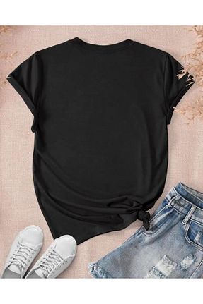 تیشرت مشکی زنانه رگولار Medinenur - کد 892713501
