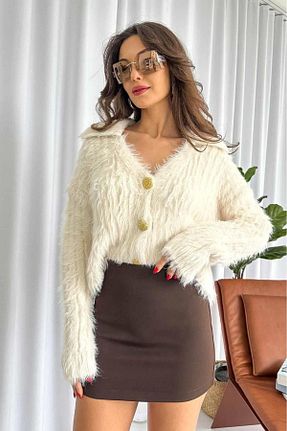 دامن قهوه ای زنانه ساده Mine Tan Butik - کد 892565421