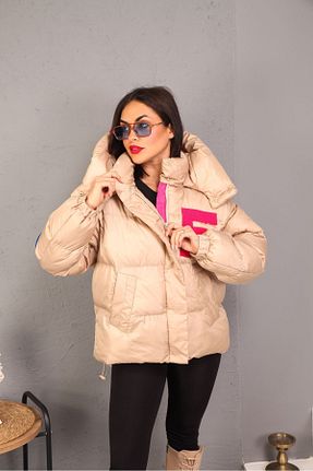 کاپشن بژ زنانه رگولار exxen