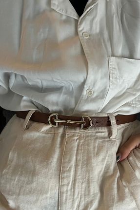 کمربند قهوه ای زنانه چرم مصنوعی keisy - کد 894020425
