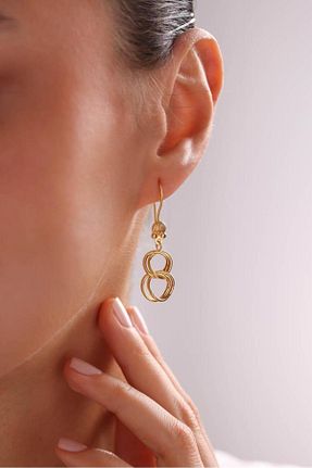 گوشواره طلا زرد زنانه 22 عیار Tufanlar Kuyumculuk - کد 844557472