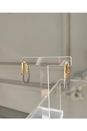 گوشواره جواهر طلائی زیرکن Serenity Atelier - کد 666774839