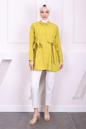 تونیک حجاب سبز زنانه مخلوط پلی استر İmajButik - کد 892718601