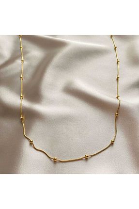 گردنبند استیل ( فولاد ) زرد زنانه استیل (فولاد) Vitastyle - کد 892733991