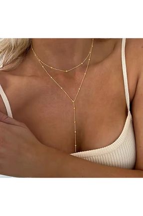 گردنبند استیل ( فولاد ) زرد زنانه استیل (فولاد) Vitastyle - کد 892734887