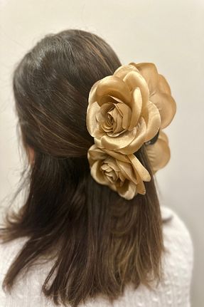 گیره سر زرد زنانه ساتن alsaccessories - کد 892748142