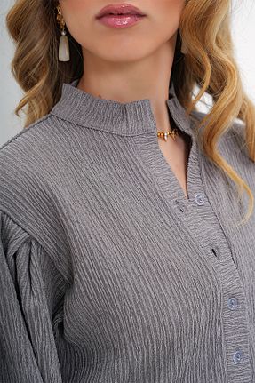 پیراهن طوسی زنانه رگولار Trend Alaçatı Stili - کد 891517691