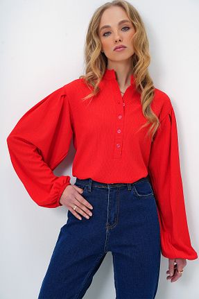 پیراهن قرمز زنانه رگولار Trend Alaçatı Stili - کد 891517711