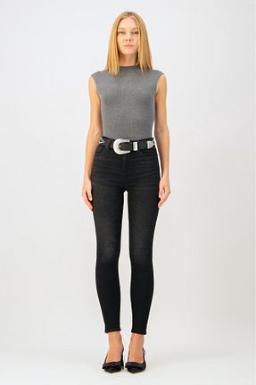 شلوار جین مشکی زنانه پاچه تنگ Denim Trip - کد 890651995