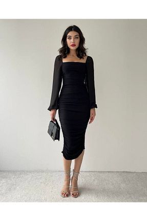 لباس مشکی زنانه بافتنی IŞILDA FASHION - کد 672332656