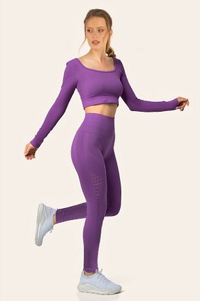 ساق شلواری اسپرت بنفش زنانه بلند MioFit - کد 434952910