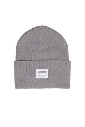 کلاه پشمی طوسی مردانه اکریلیک Jack & Jones - کد 412428388
