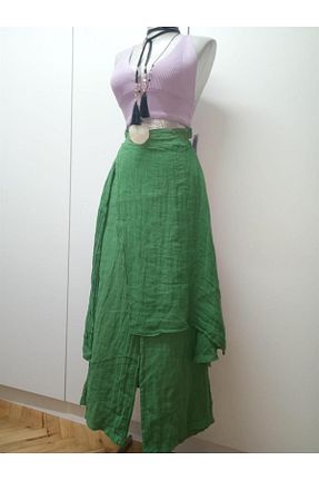 شلوار سبز زنانه پارچه Bohem Stil - کد 338747618