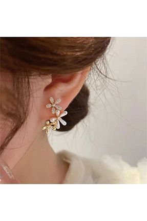 گوشواره جواهر رنگی مروارید Pelin Aksesuar - کد 833101212