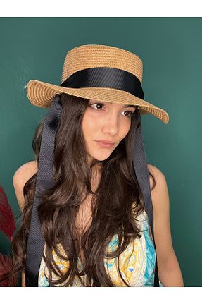 کلاه قهوه ای زنانه حصیر laviyonsa - کد 124349610