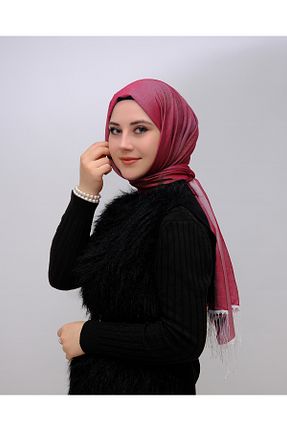 شال زرشکی زنانه پلی استر ZENİPEK - کد 890730625