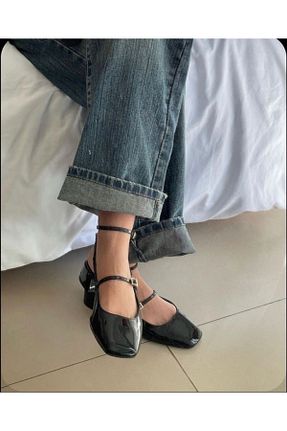 کفش پاشنه بلند کلاسیک مشکی زنانه چرم لاکی MYVOLANTE - کد 686799465
