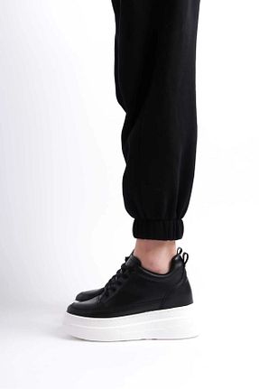 کفش اسنیکر مشکی زنانه بند دار BENNU DERMO FASHİON - کد 890756900