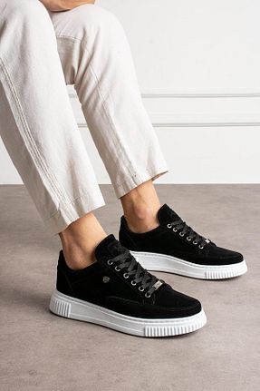 کفش اسنیکر مشکی مردانه بند دار L.A Polo - کد 890758061