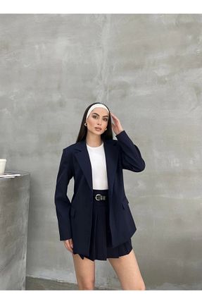 کت سرمه ای زنانه رگولار Asfa Moda - کد 890751051