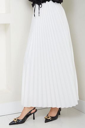 دامن حجاب سفید زنانه بافتنی hafsamina - کد 890759646