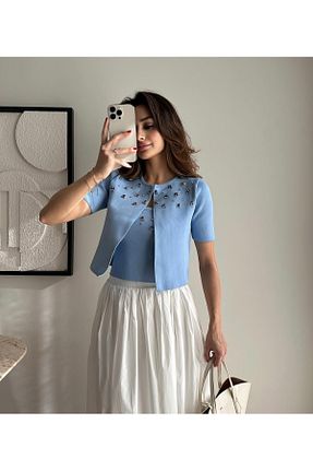 رویه آبی زنانه پنبه ای AFA - کد 890767457