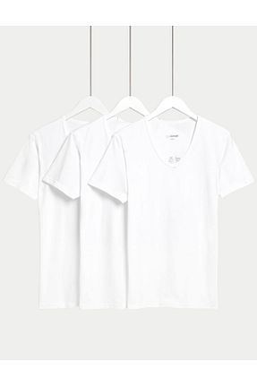 رکابی سفید مردانه پنبه ای Marks & Spencer - کد 814698457