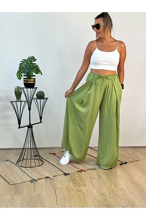 شلوار سبز زنانه LyocelلیترKarışımlı İTALYAN BUTİK - کد 890892210