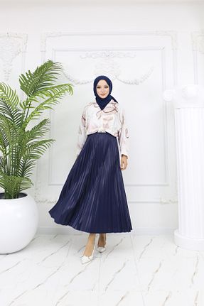 دامن سرمه ای زنانه پلی استر HANIMCA GİYİM - کد 890831524