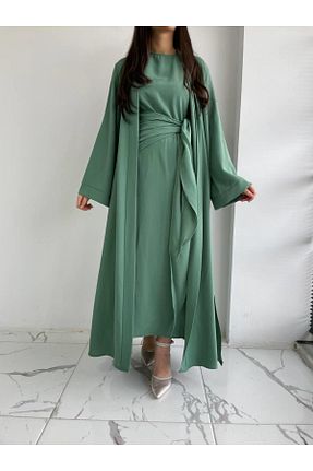 کافتان و کیمونو حجاب سبز زنانه بافتنی MELEK ARAZ - کد 890846688