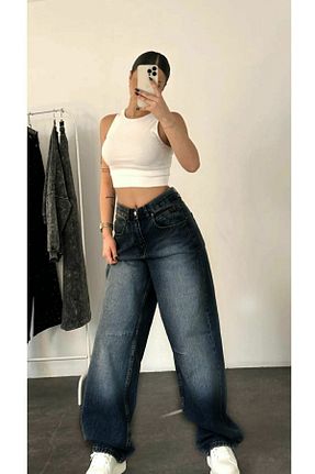 شلوار جین آبی زنانه رگولار Trn JNS - کد 876848417