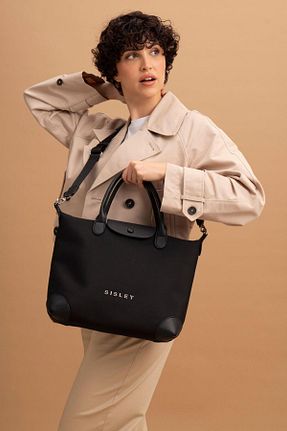 کیف دوشی مشکی زنانه چرم مصنوعی Sisley - کد 835417854