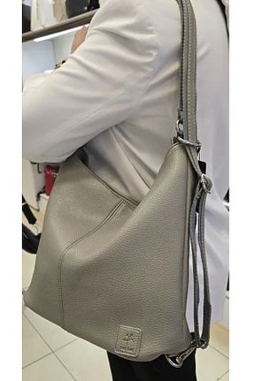 کیف دوشی طوسی زنانه چرم مصنوعی Nas Bag - کد 890917096