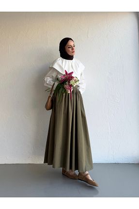 دامن خاکی زنانه بافتنی Moca - کد 890912869