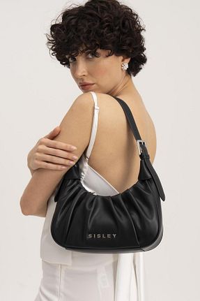 کیف دوشی مشکی زنانه چرم مصنوعی Sisley - کد 849631825