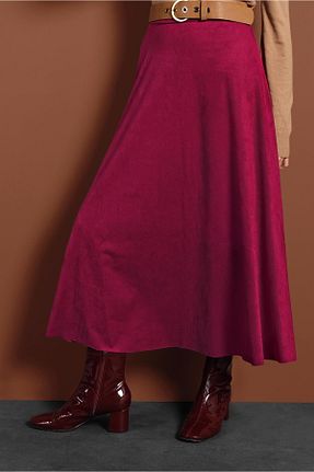 دامن زرشکی زنانه پارچه ByMisa Store - کد 890919391