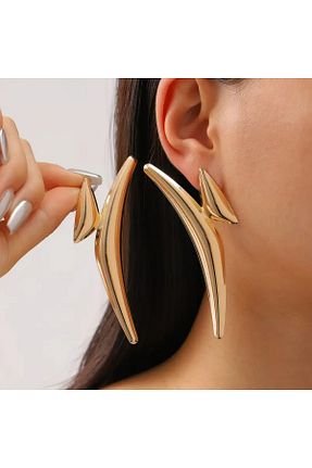 گوشواره جواهر طلائی برنجی TAKİŞKO - کد 890951474