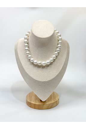گردنبند مروارید سفید مروارید آب شیرین Zey Jewellery - کد 888418771