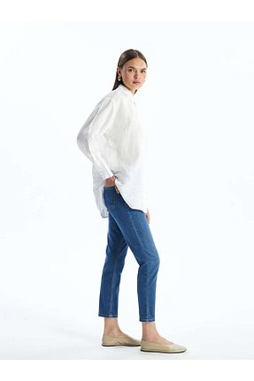 شلوار آبی زنانه پنبه - الاستین LC Waikiki - کد 892242937