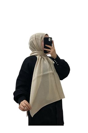 شال بژ زنانه پنبه پلی استر şehri şal - کد 890958695