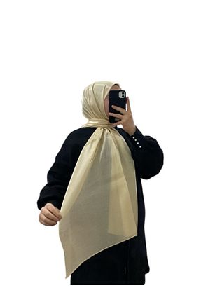 شال طلائی زنانه پنبه پلی استر şehri şal - کد 890958639