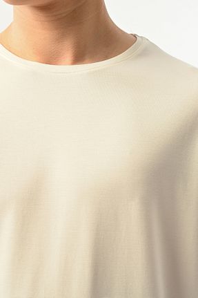 تیشرت نباتی مردانه اورسایز İLKCET MODA - کد 890954130