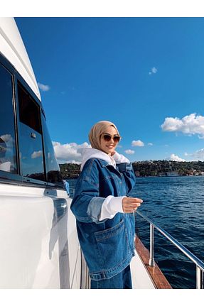 کت آبی زنانه اورسایز Berardi Moda - کد 168069648