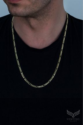 گردنبند نقره طلائی مردانه 925 عیار Ventino Silver - کد 100306861