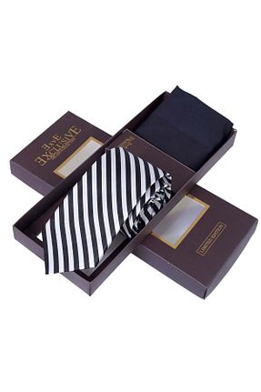 کراوات مشکی مردانه میکروفیبر Exve Exclusive - کد 891015116