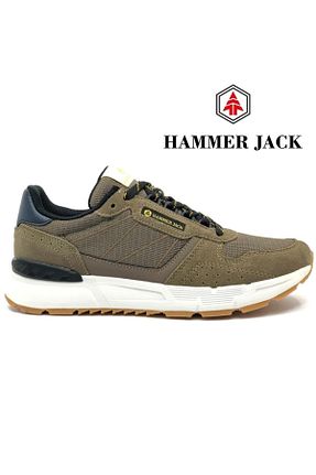 کفش اسنیکر بژ مردانه بند دار Hammer Jack - کد 830365835