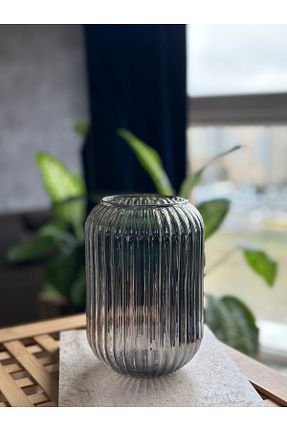گلدان طوسی شیشه Kalya Concept - کد 891037369