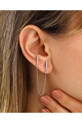 گوشواره نقره سفید زنانه 925 عیار MEKS PRIVE - کد 891029527
